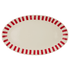 Large Red Stripes Oval Platter