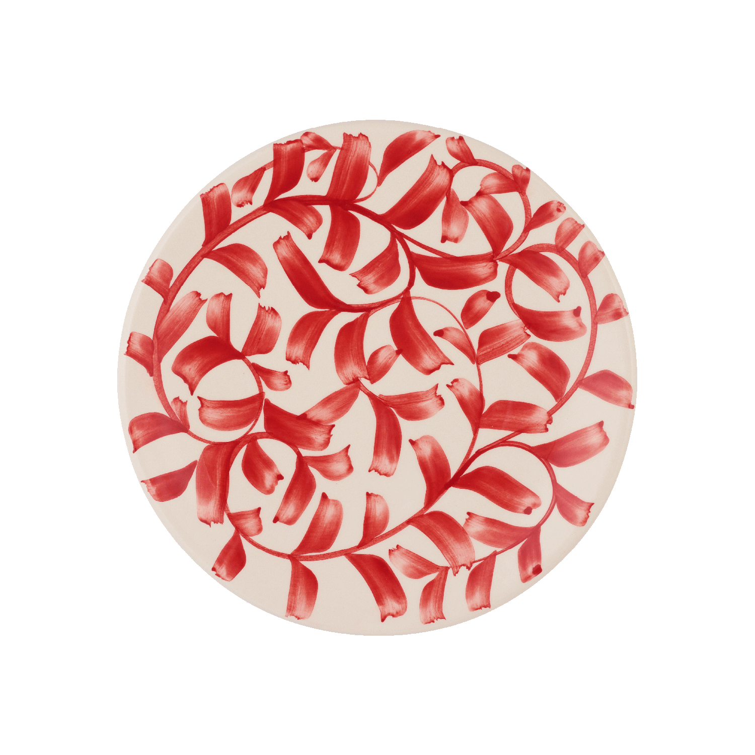 Red Scroll Side Plate