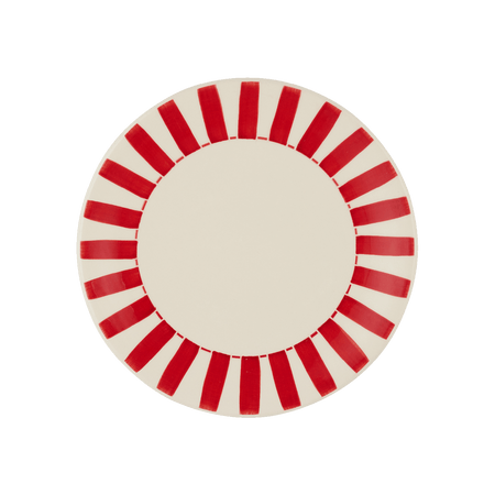 Red Stripes Side Plate