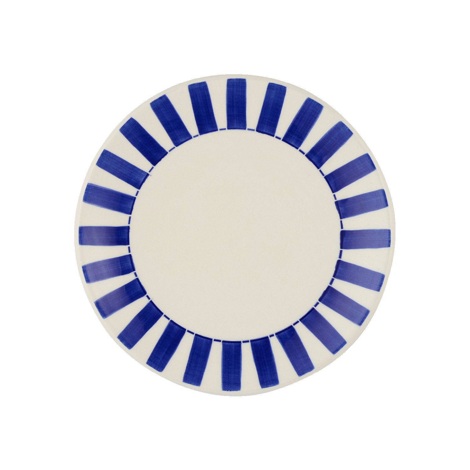 Navy Blue Stripes Side Plate