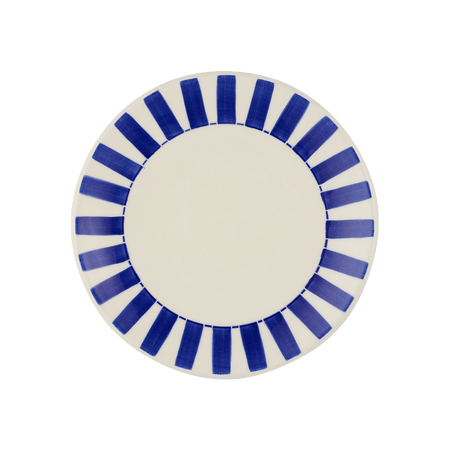 Navy Blue Stripes Side Plate