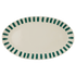 Large Green Stripes Oval Platter