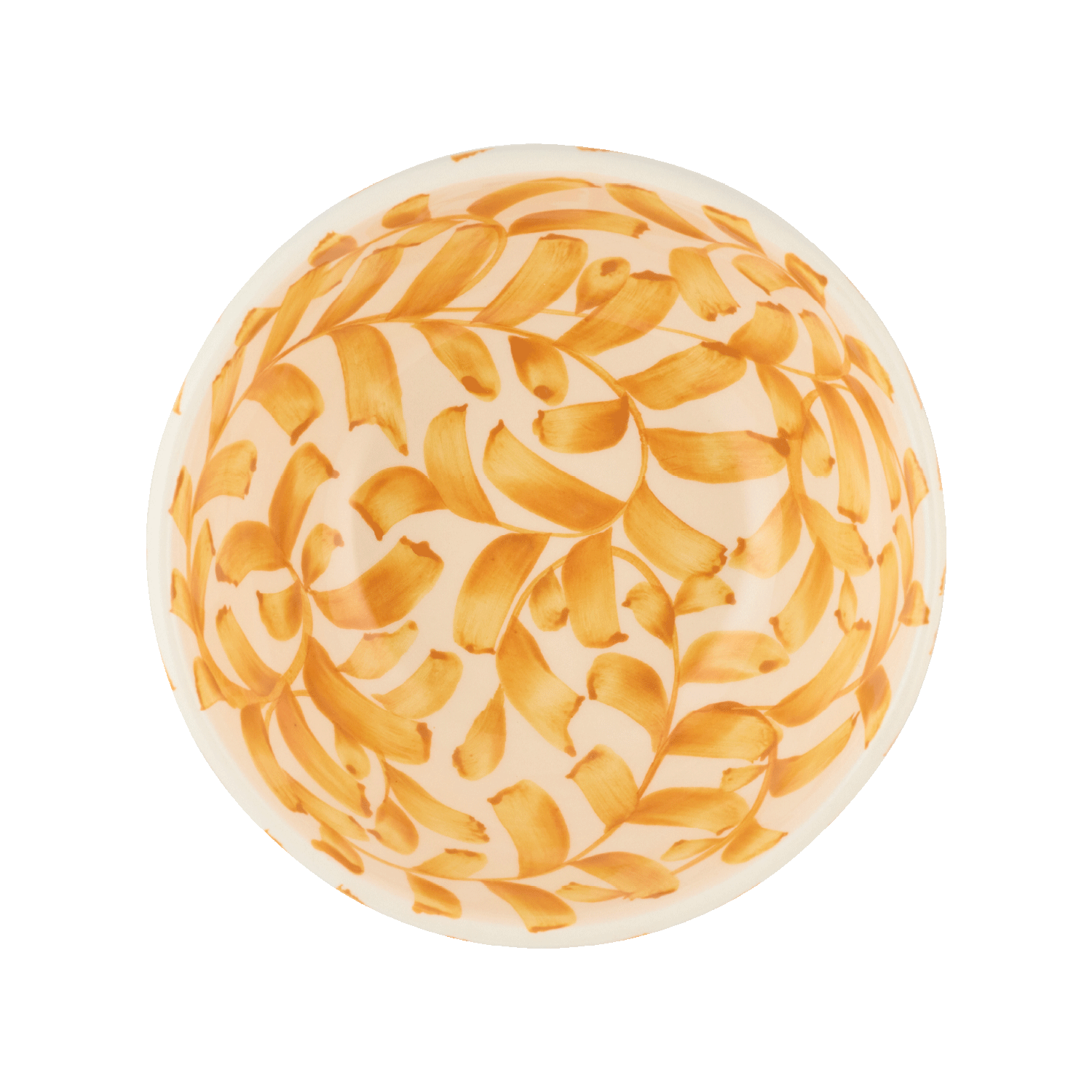 Large Yellow Scroll Bowl