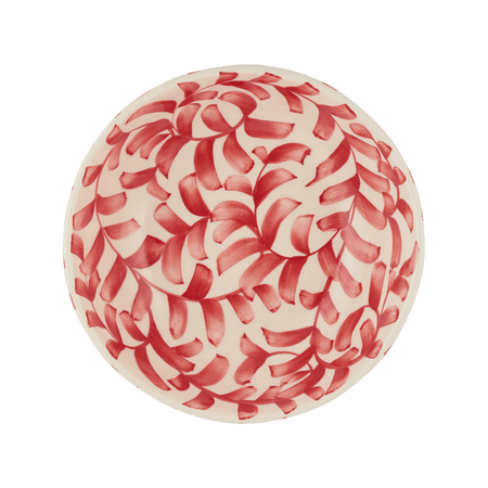 Medium Red Scroll Bowl