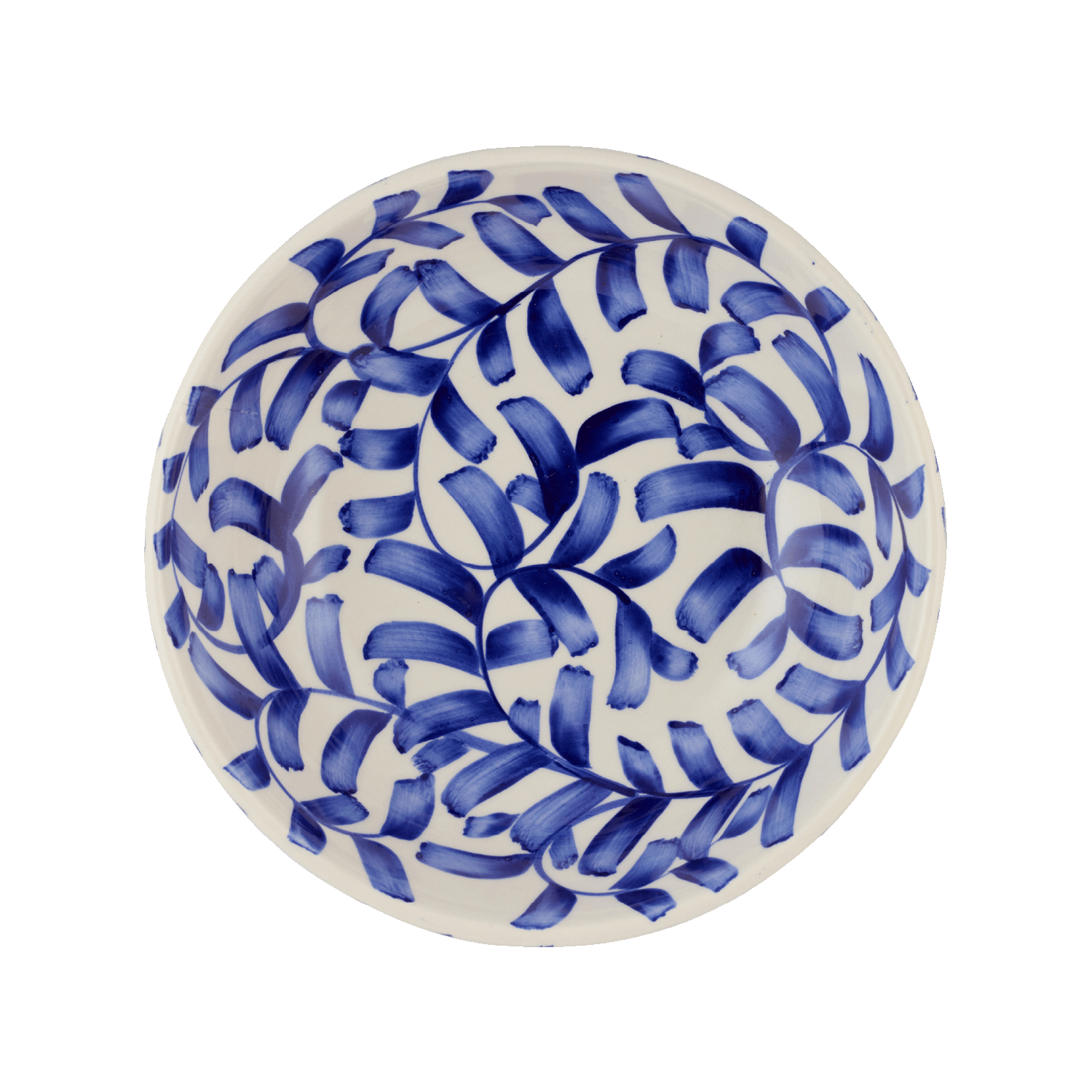 Medium Navy Blue Scroll Bowl
