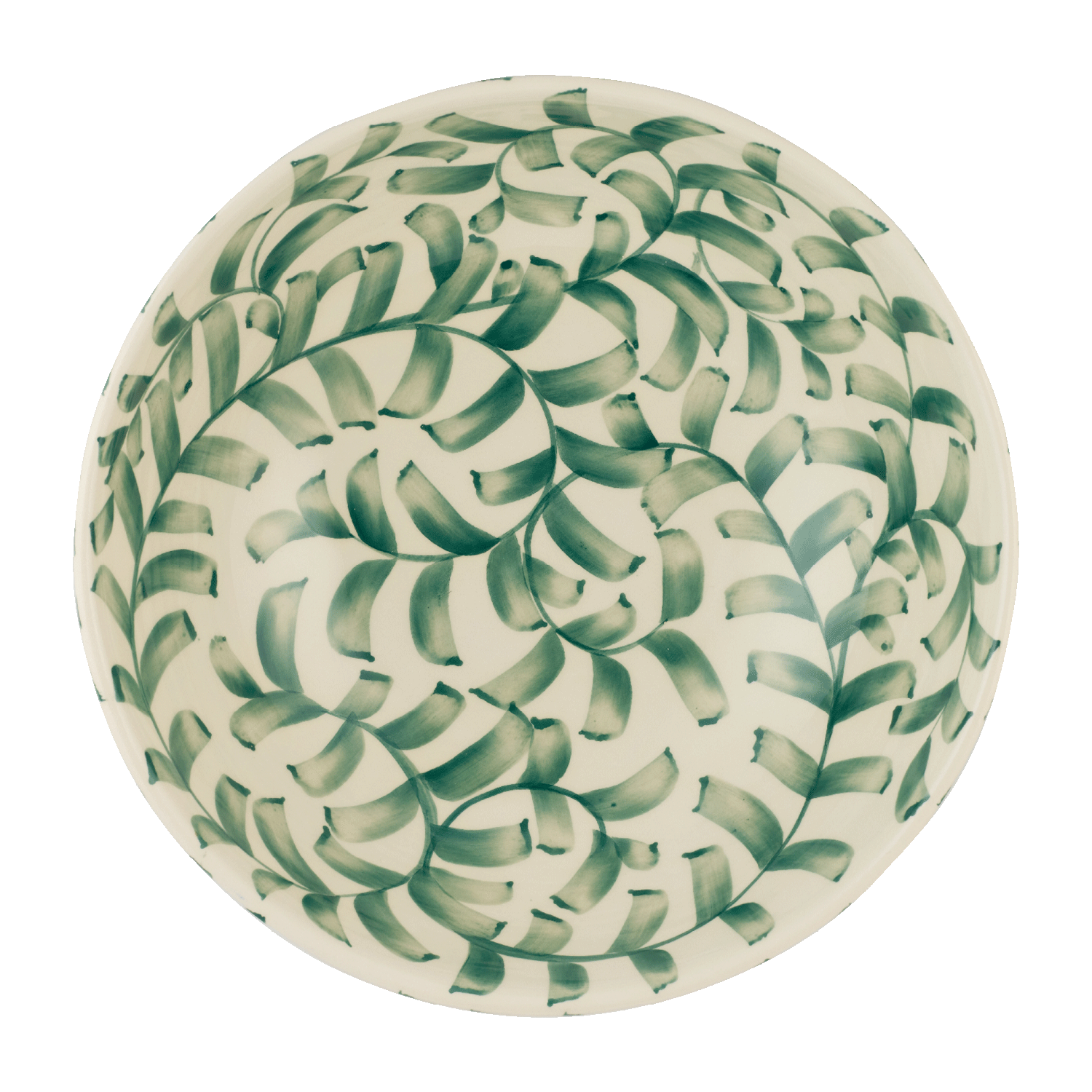 Green Scroll Salad Bowl