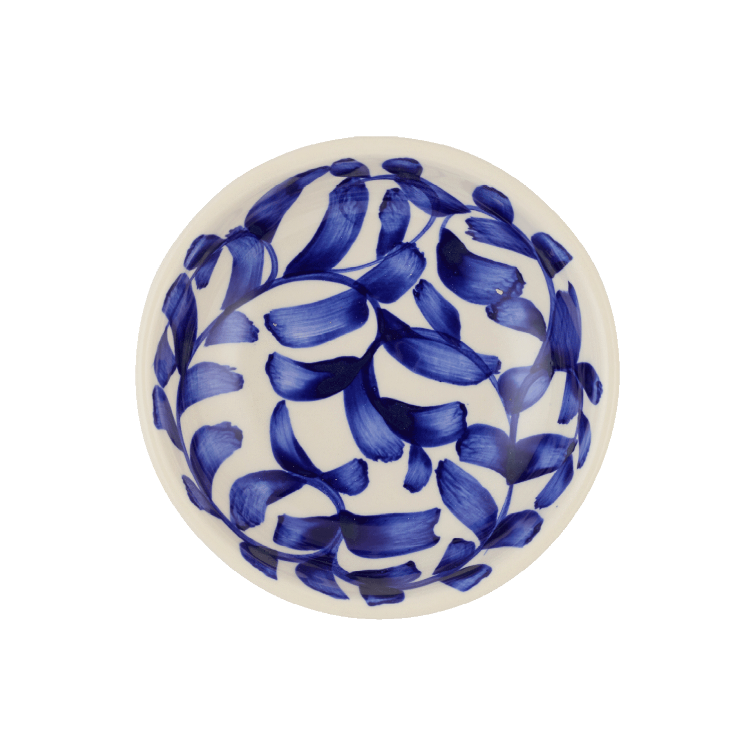 Navy Blue Scroll Peanut Bowl