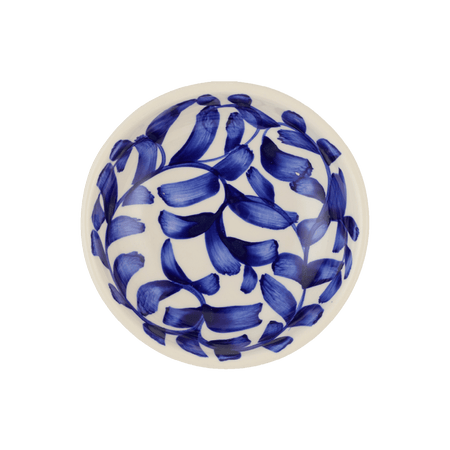 Navy Blue Scroll Peanut Bowl