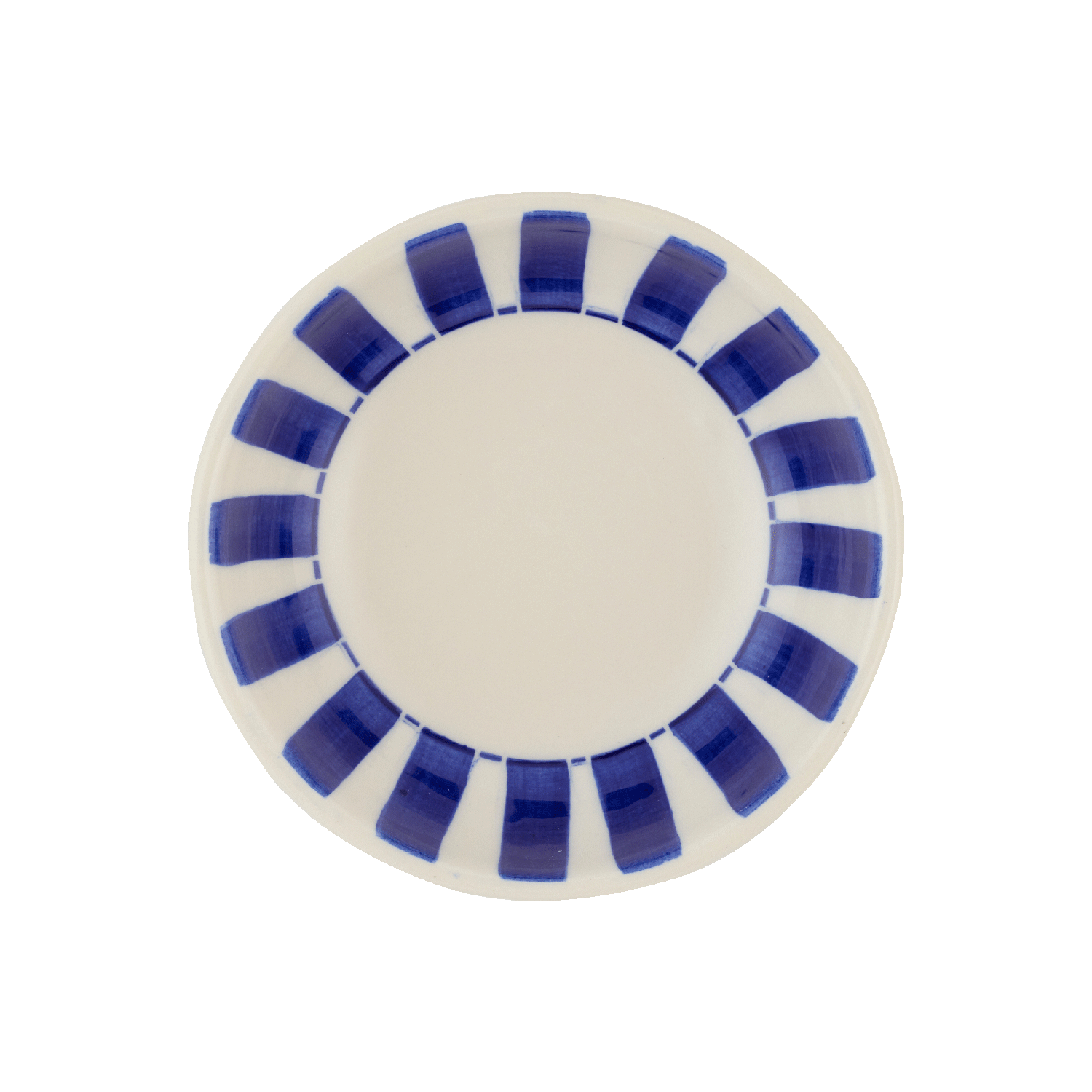 Navy Blue Stripes Peanut Bowl