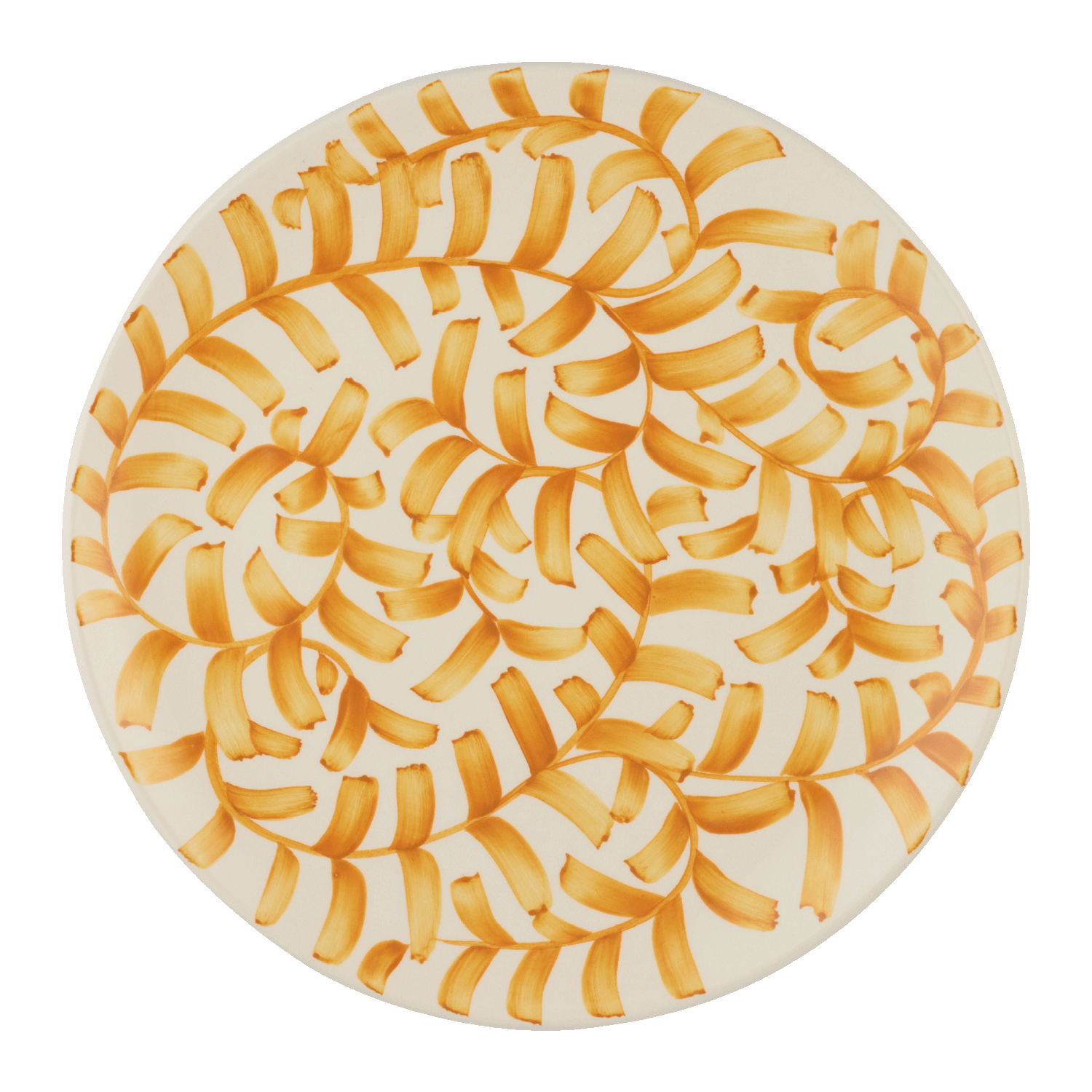 Yellow Scroll Charger Plate