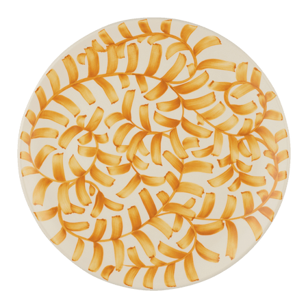 Yellow Scroll Charger Plate