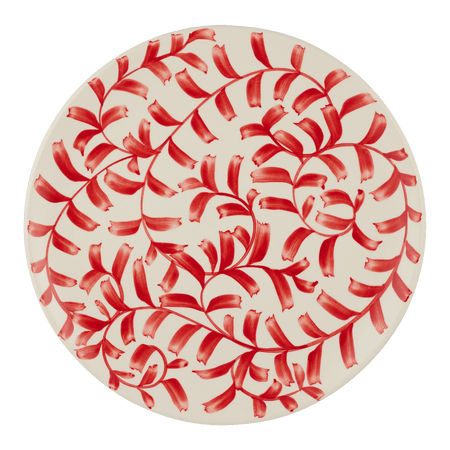 Red Scroll Charger Plate