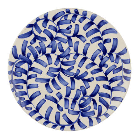 Navy Blue Scroll Charger Plate