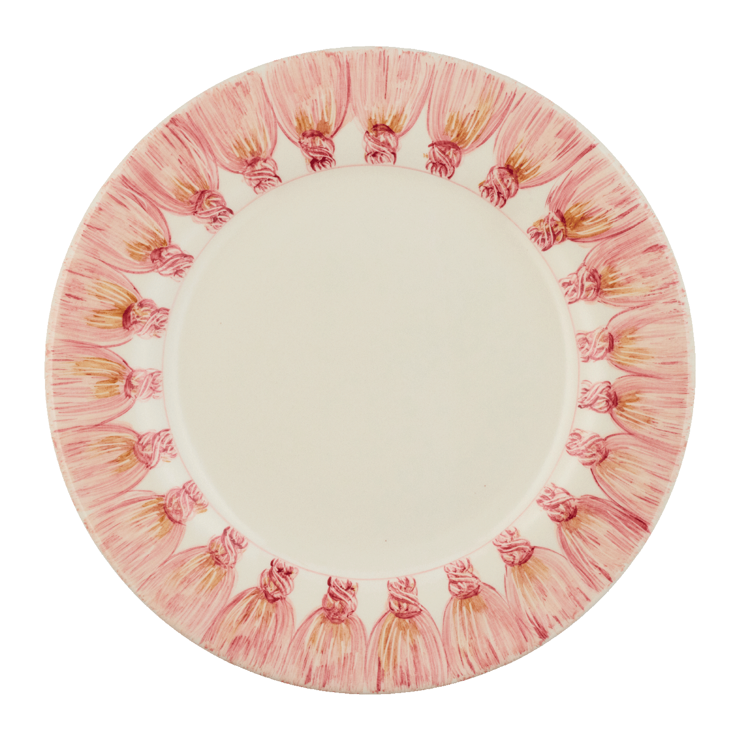 Powder Pink Tassel Charger Plate