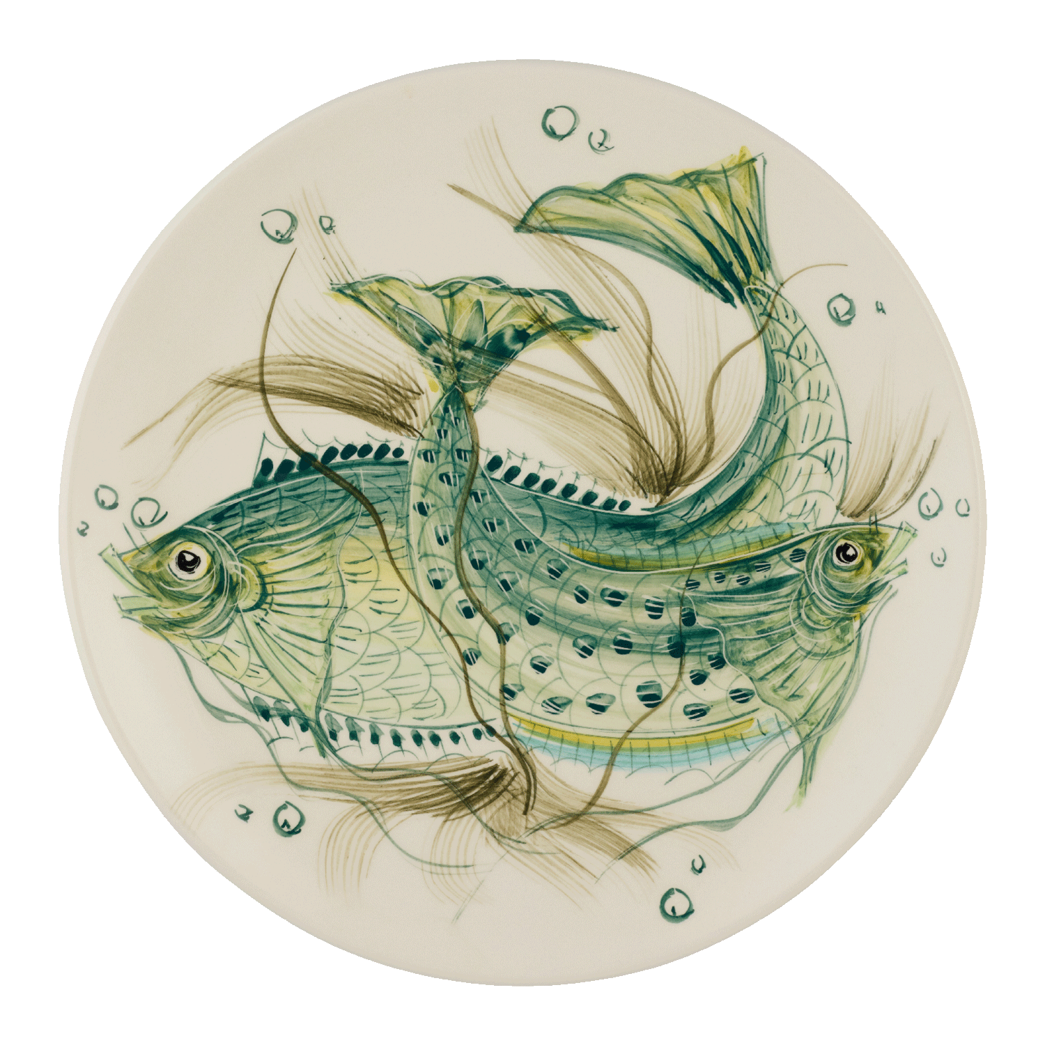 Green Aldo Fish Charger Plate