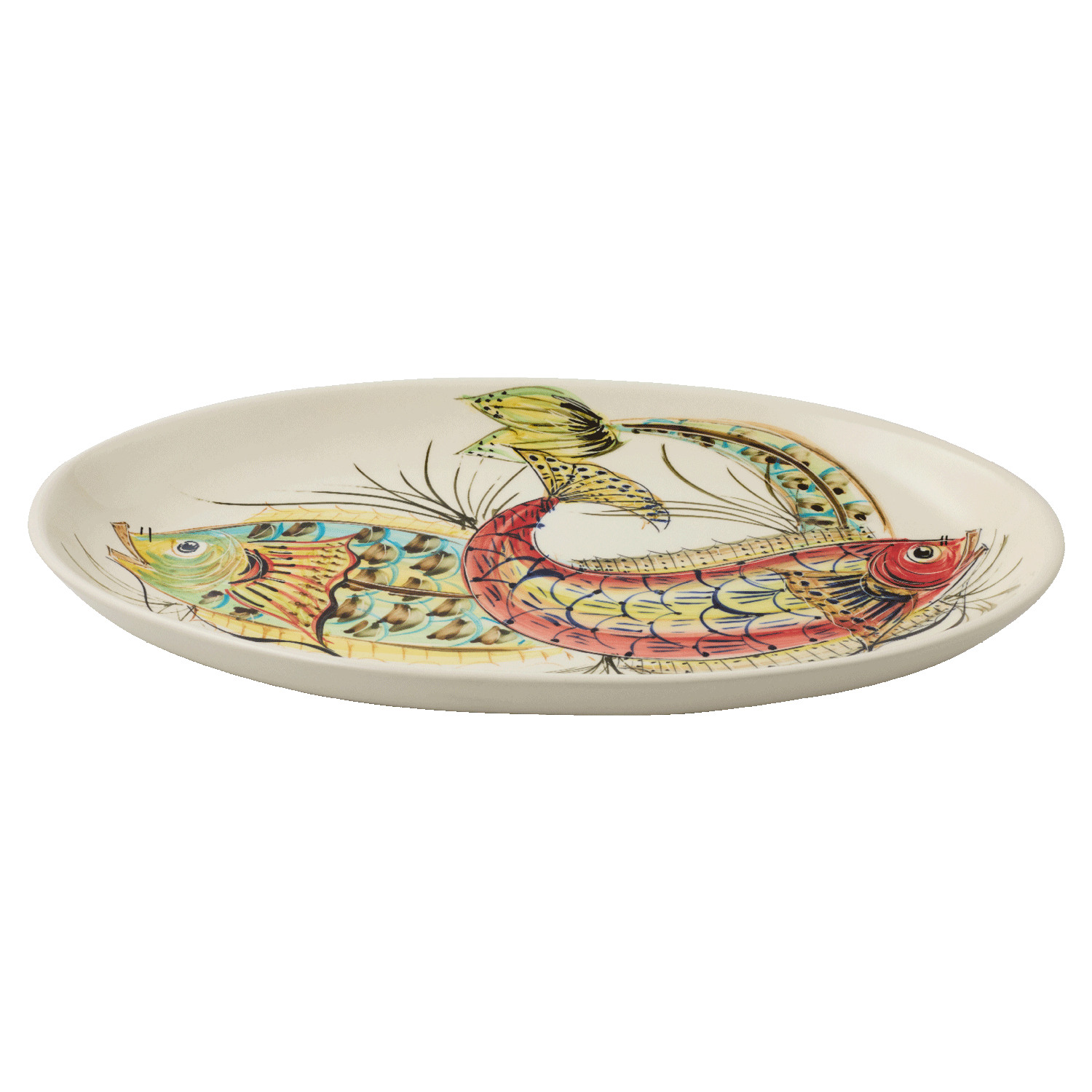Small Red Aldo Fish Oval Platter