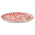 Large Red Scroll Oval Platter