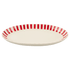 Large Red Stripes Oval Platter