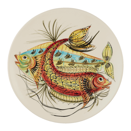 Red Aldo Fish Charger Plate