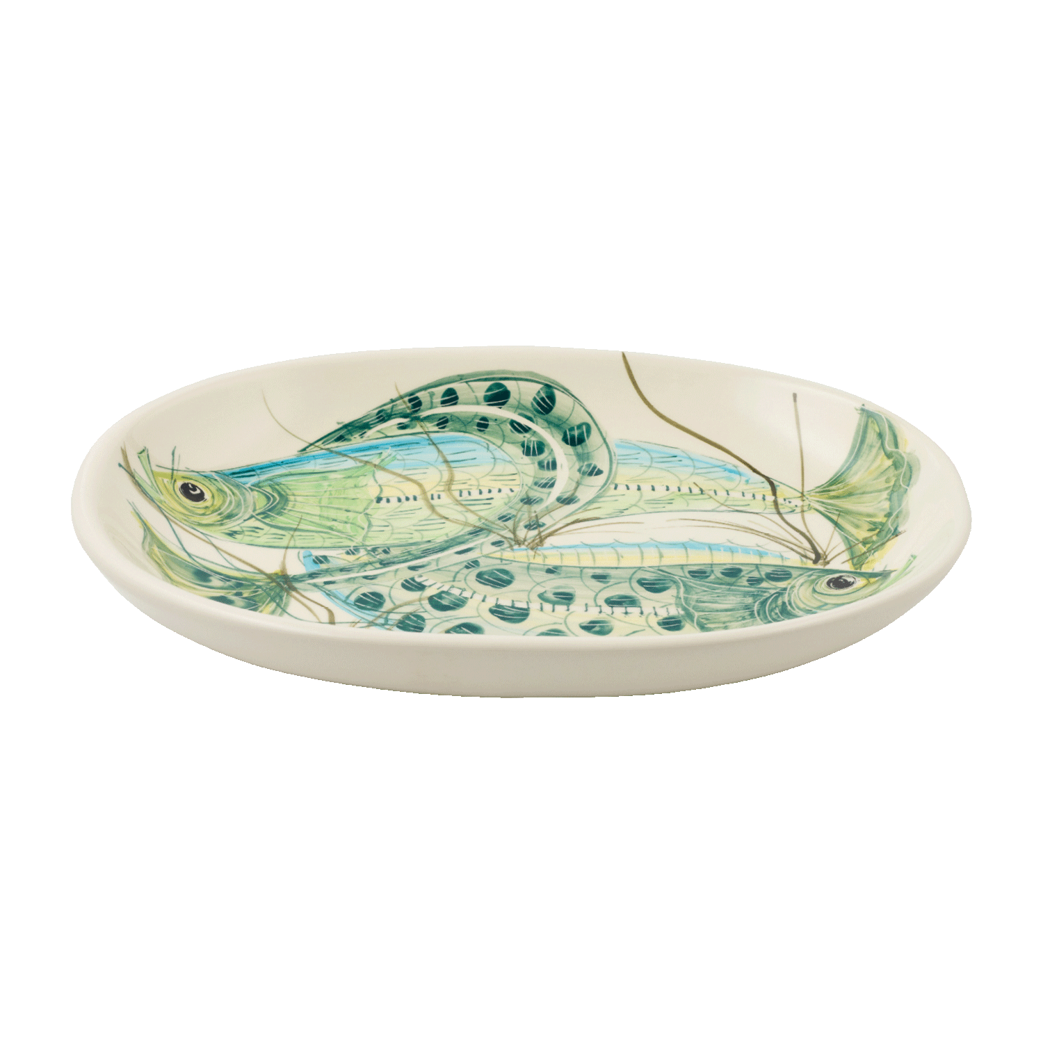 Small Green Aldo Fish Oval Platter