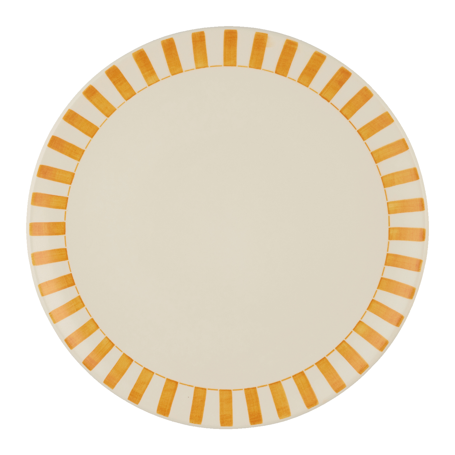 Yellow Stripes Charger Plate