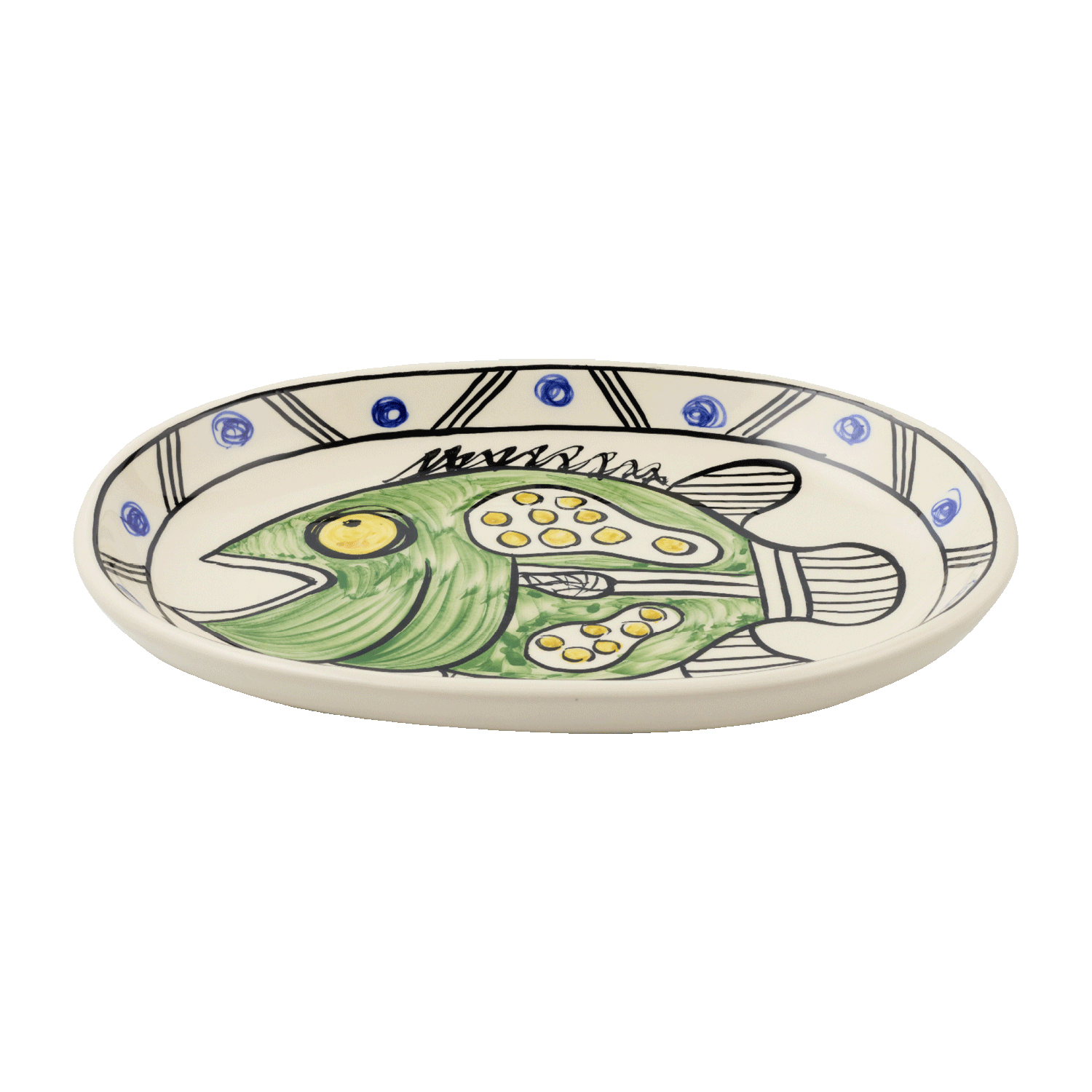 Small Green Fish Gozo Oval Platter