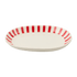 Small Red Stripes Oval Platter