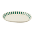 Small Green Stripes Oval Platter