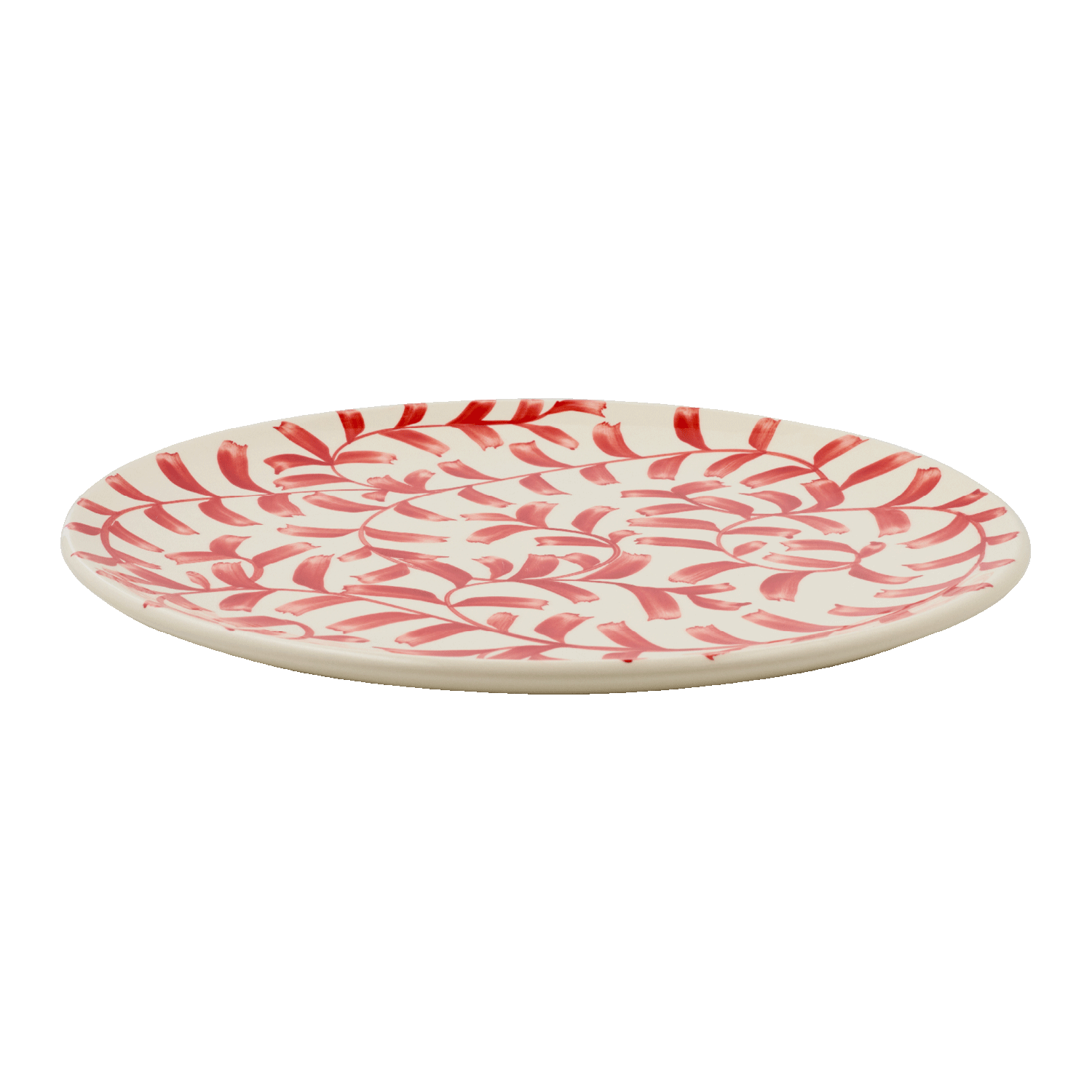 Red Scroll Charger Plate