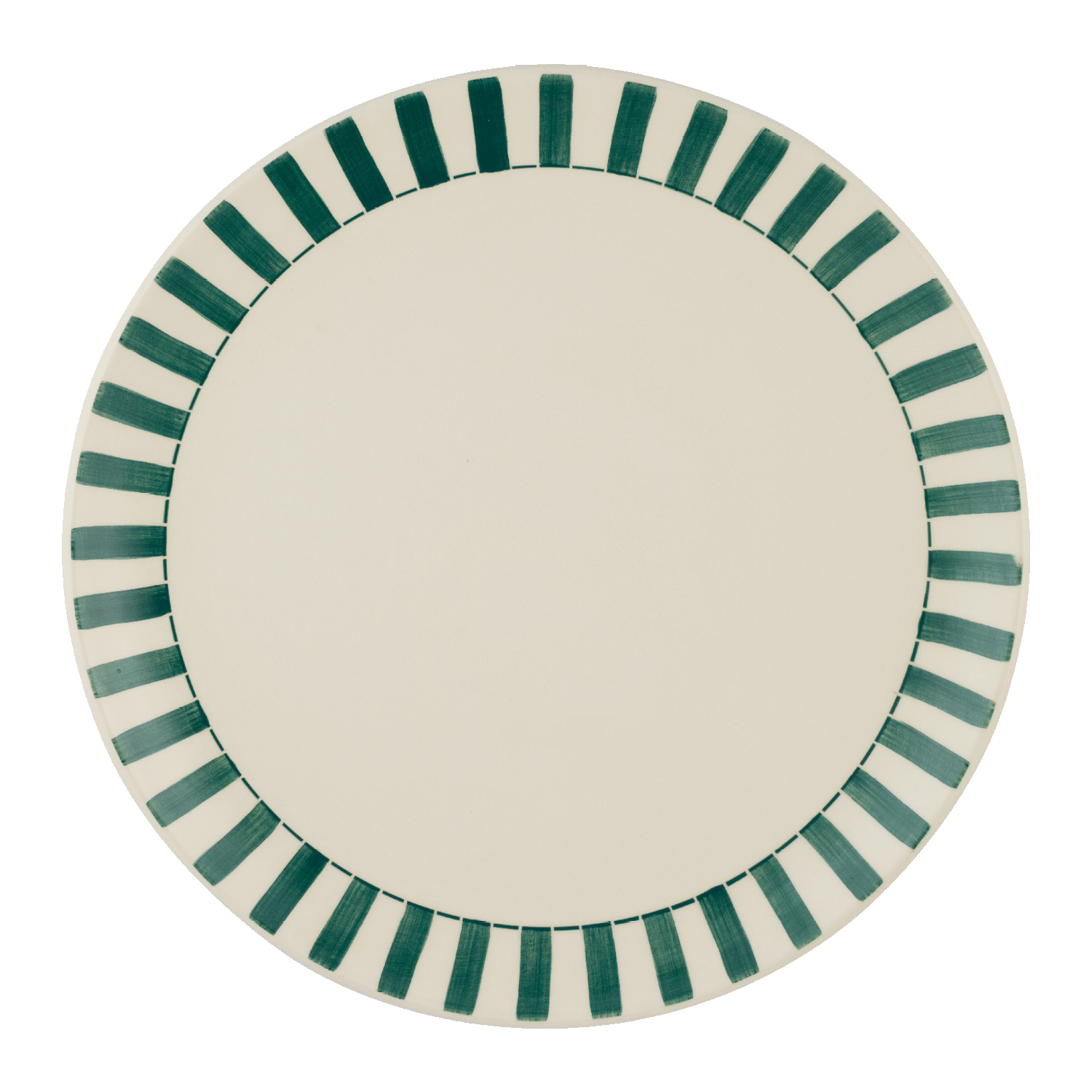 Green Stripes Charger Plate
