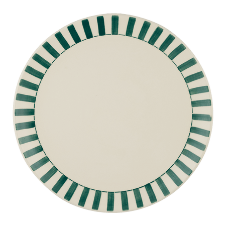 Green Stripes Charger Plate