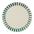 Green Stripes Charger Plate