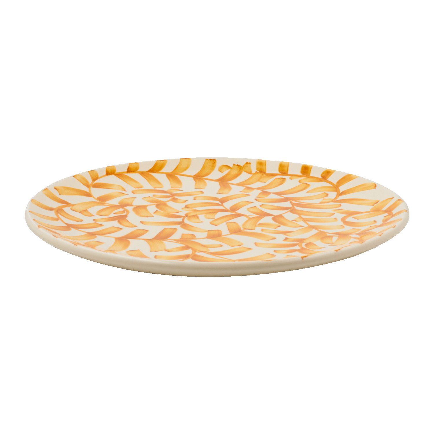 Yellow Scroll Charger Plate