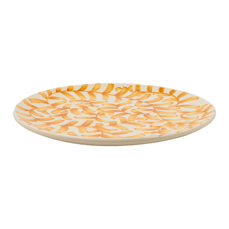 Yellow Scroll Charger Plate