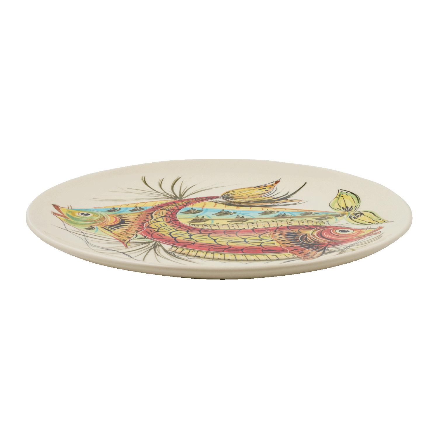 Red Aldo Fish Charger Plate