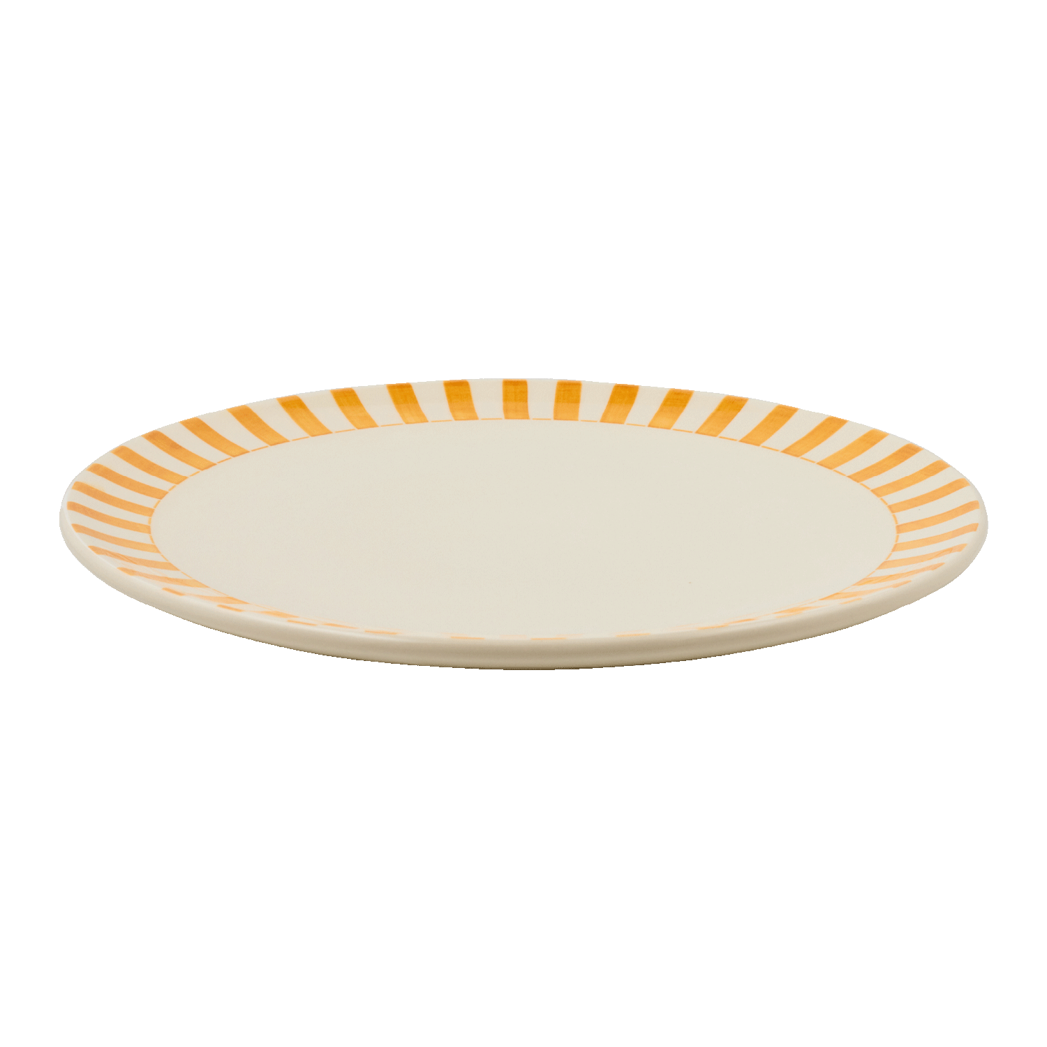 Yellow Stripes Charger Plate