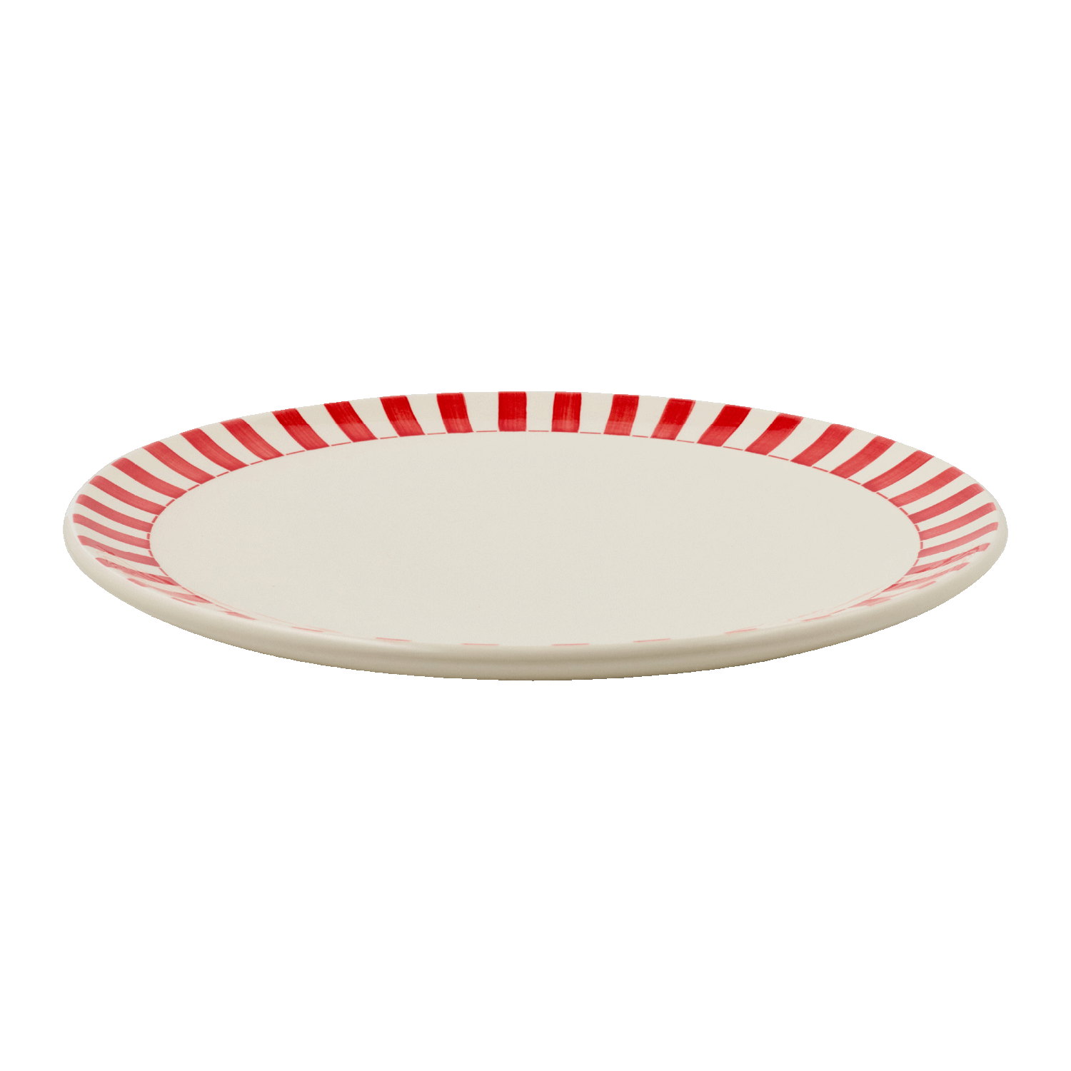 Red Stripes Charger Plate
