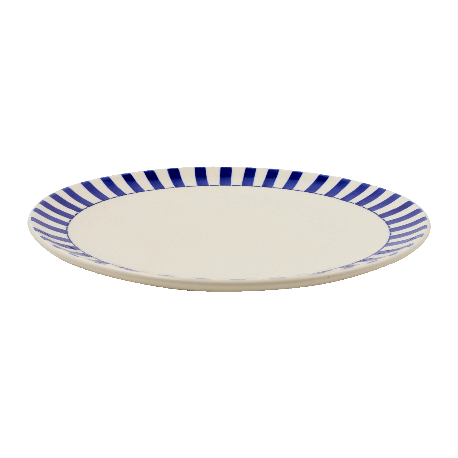 Navy Blue Stripes Charger Plate