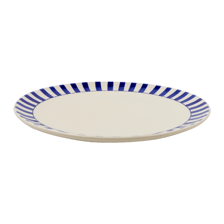 Navy Blue Stripes Charger Plate