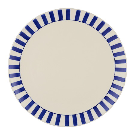 Navy Blue Stripes Charger Plate