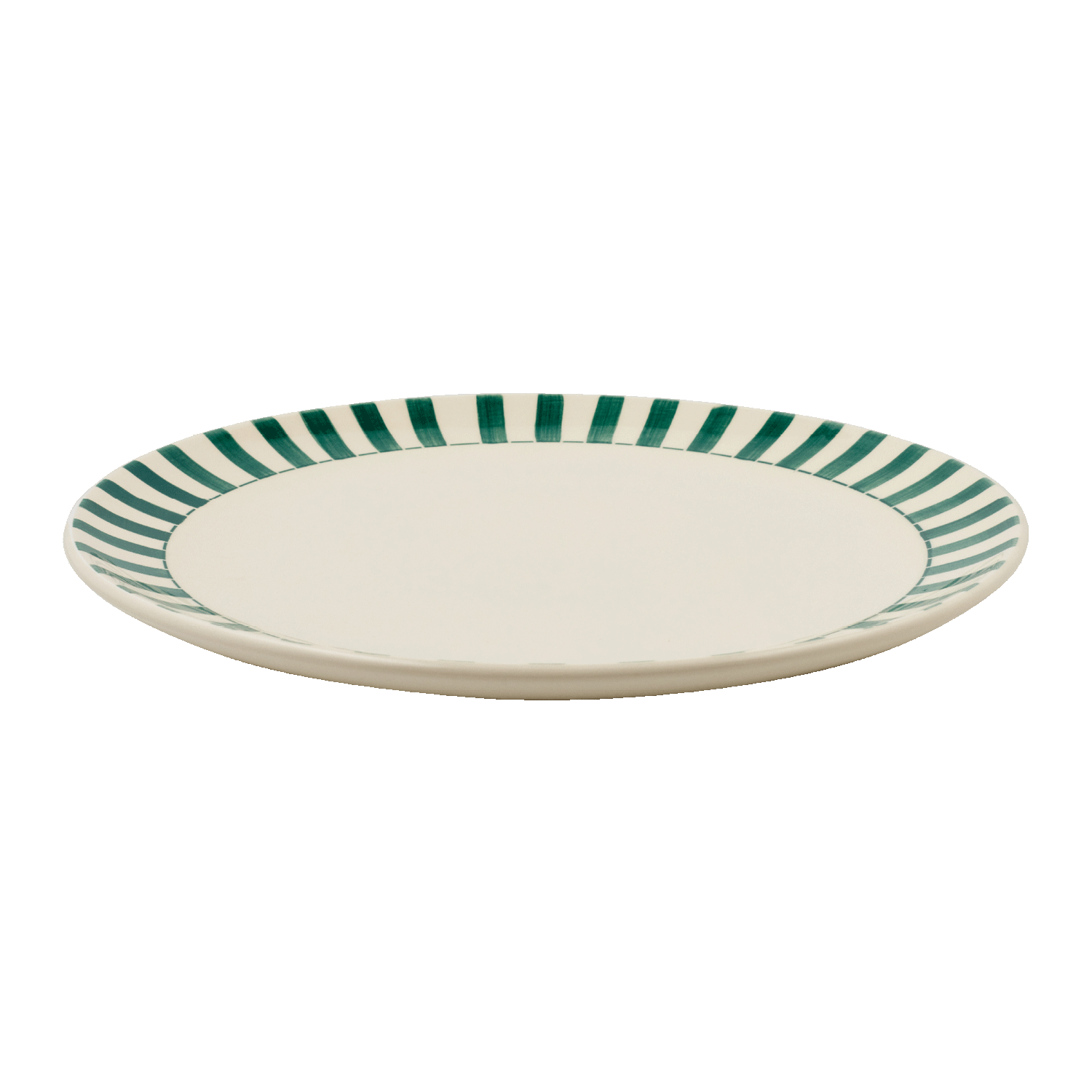 Green Stripes Charger Plate