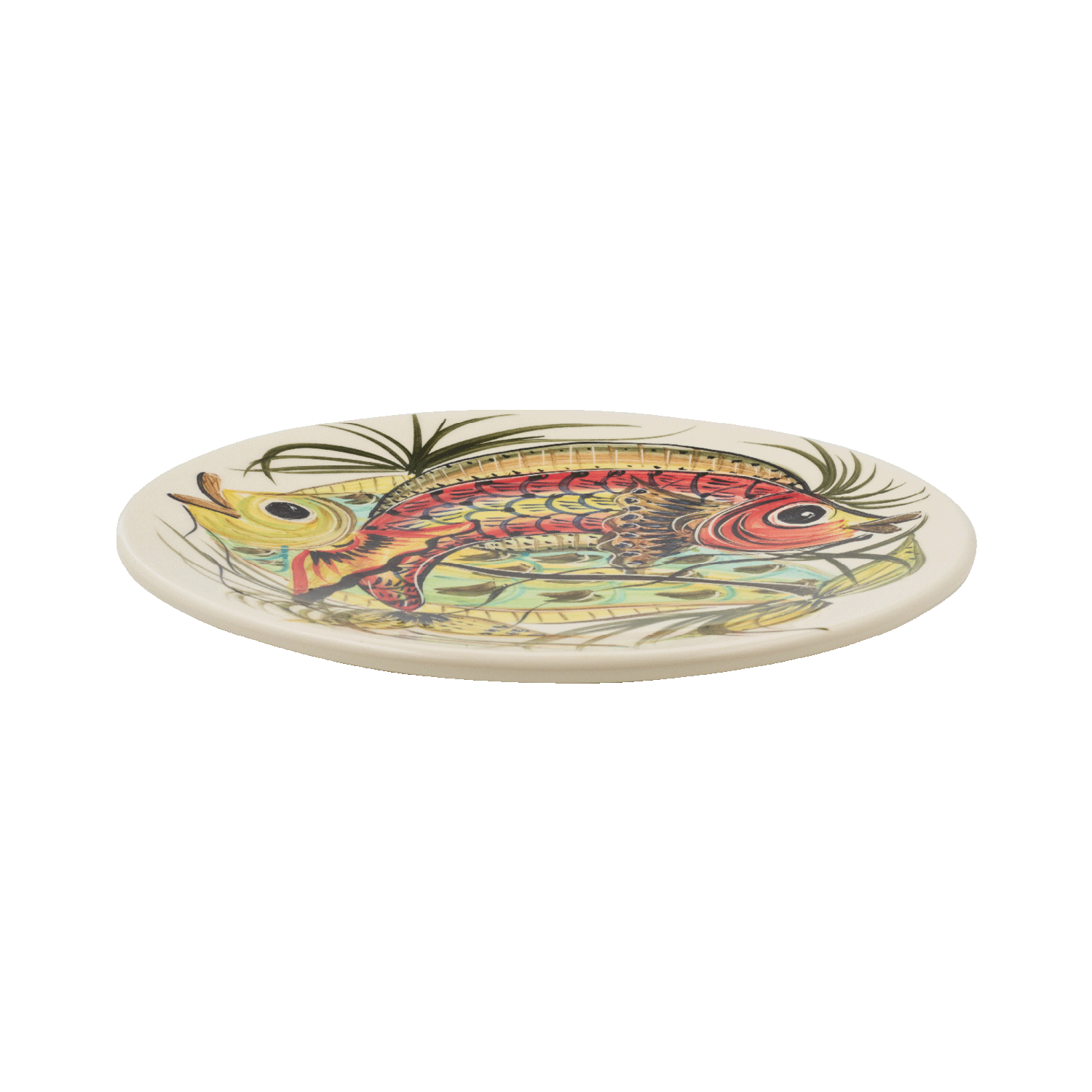 Red Aldo Fish Dinner Plate