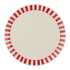 Red Stripes Charger Plate
