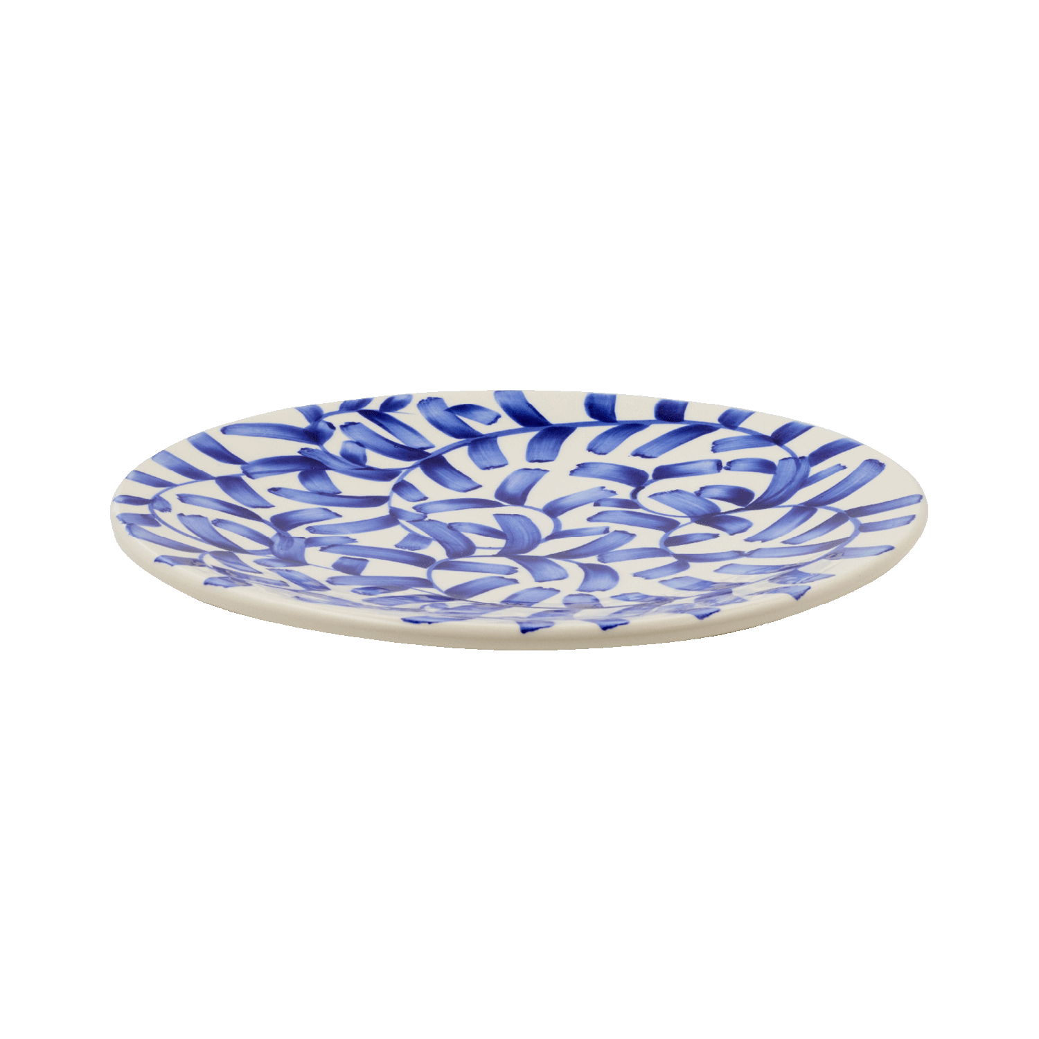 Navy Blue Scroll Dinner Plate