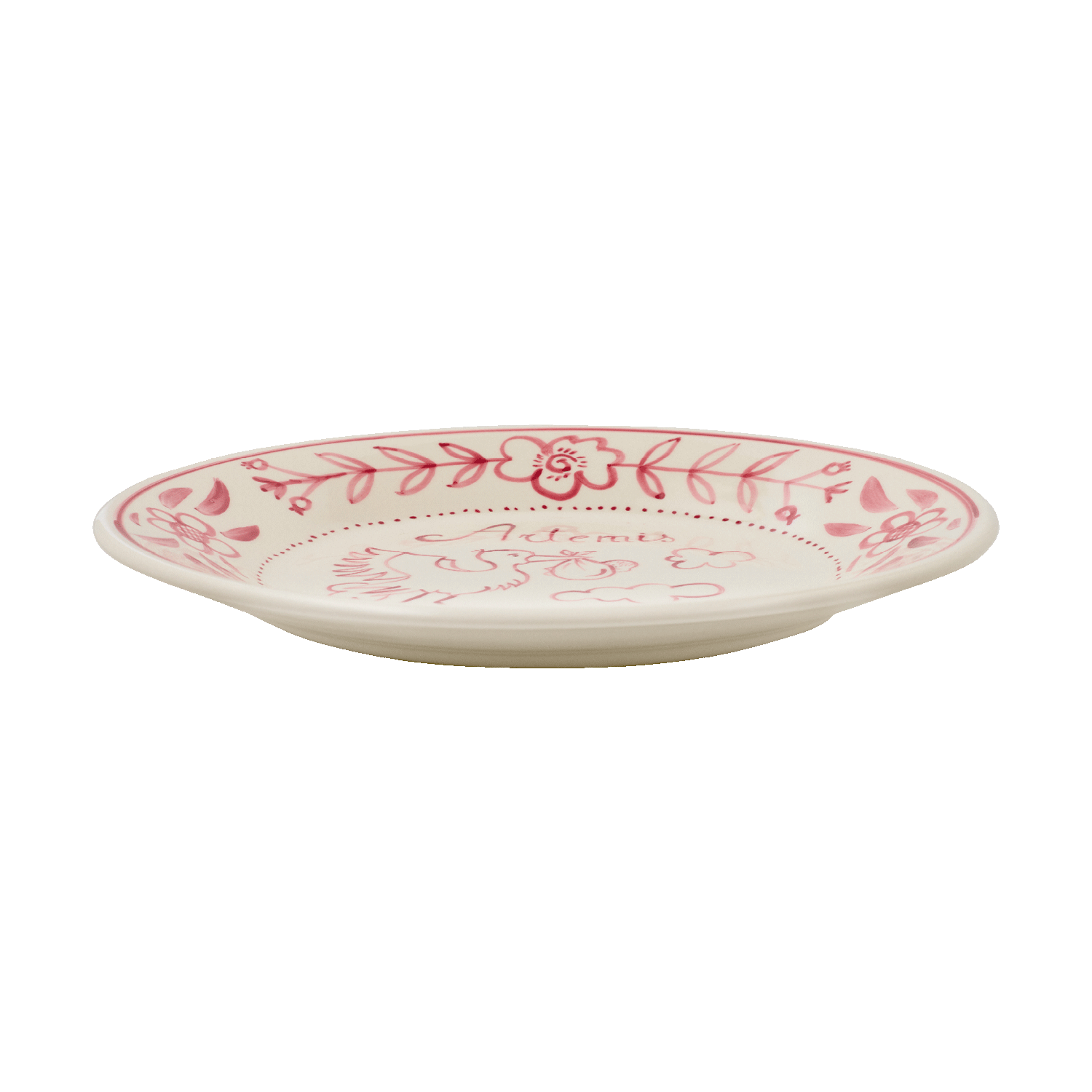 Personalised Rose Pink Birth Plate