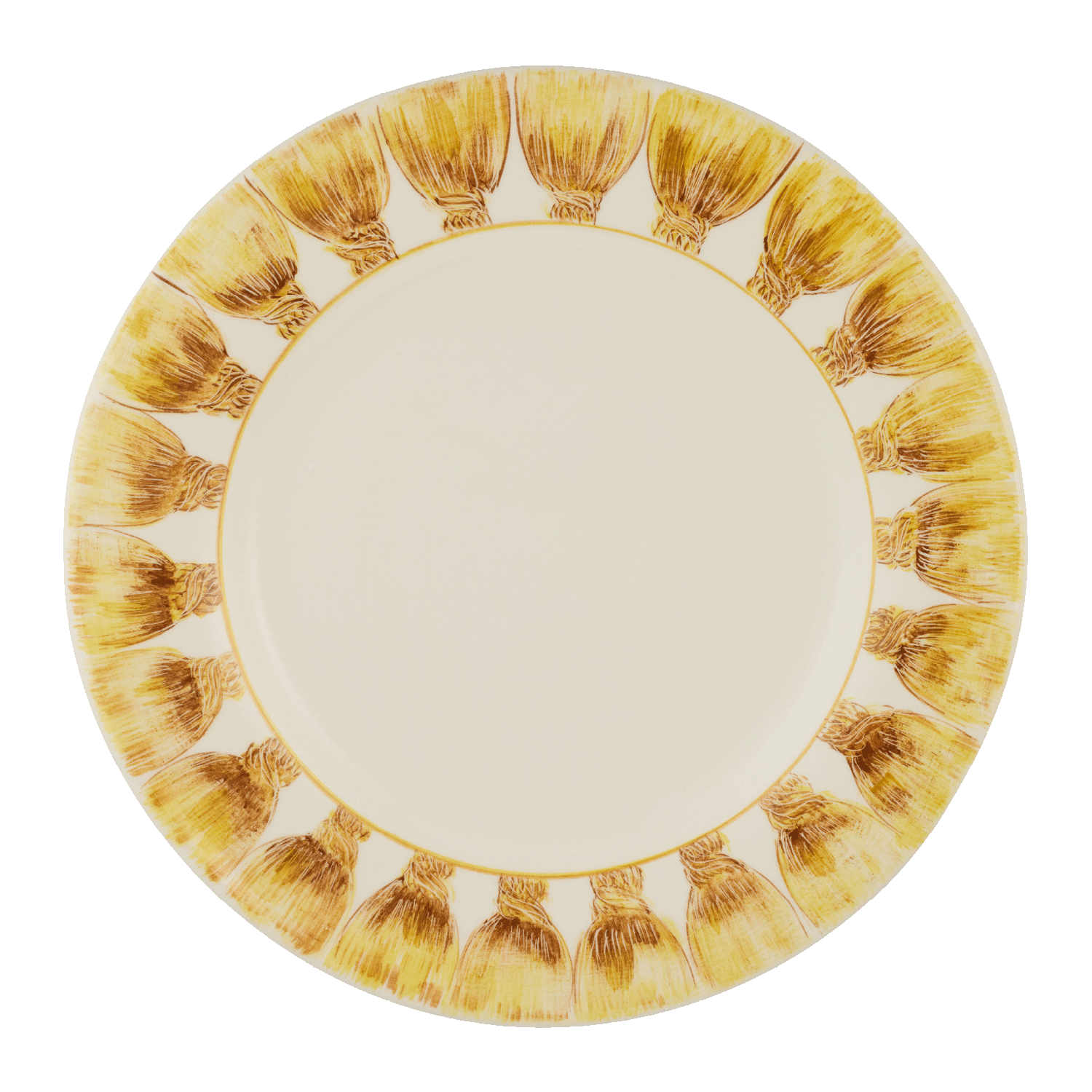 Sunflower Yellow Tassel Charger Plate
