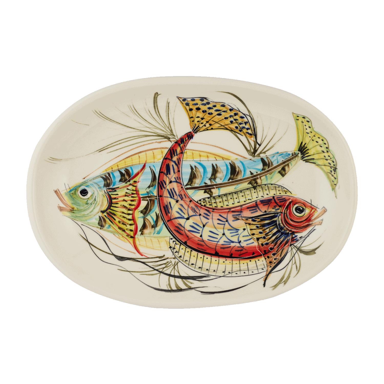 Small Red Aldo Fish Oval Platter