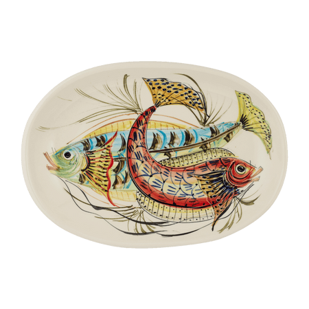 Small Red Aldo Fish Oval Platter