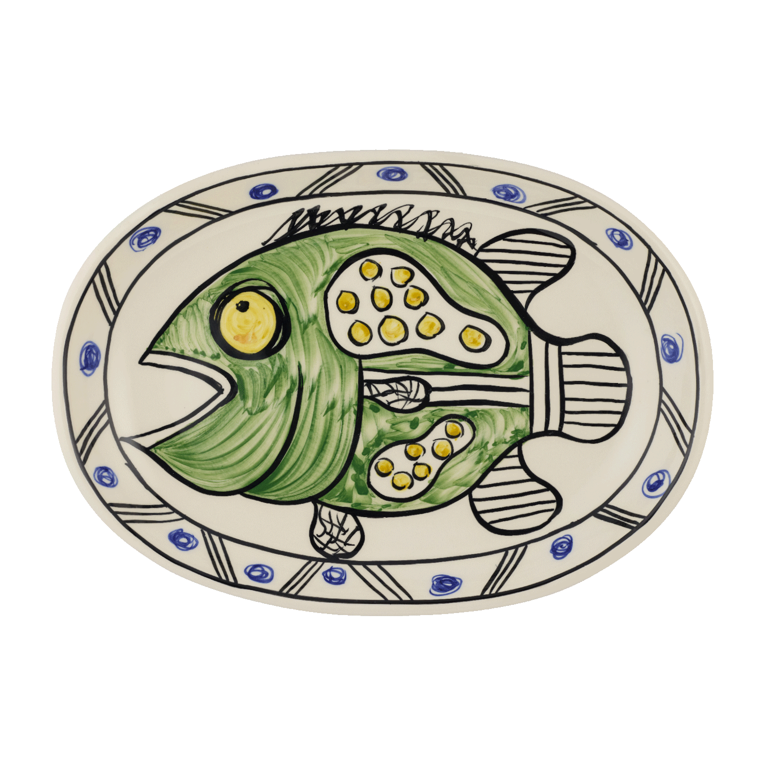 Small Green Fish Gozo Oval Platter