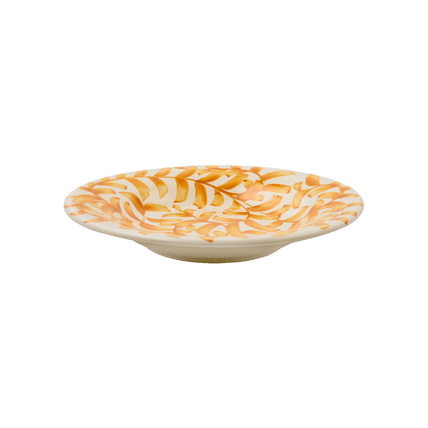 Yellow Scroll Pasta Plate